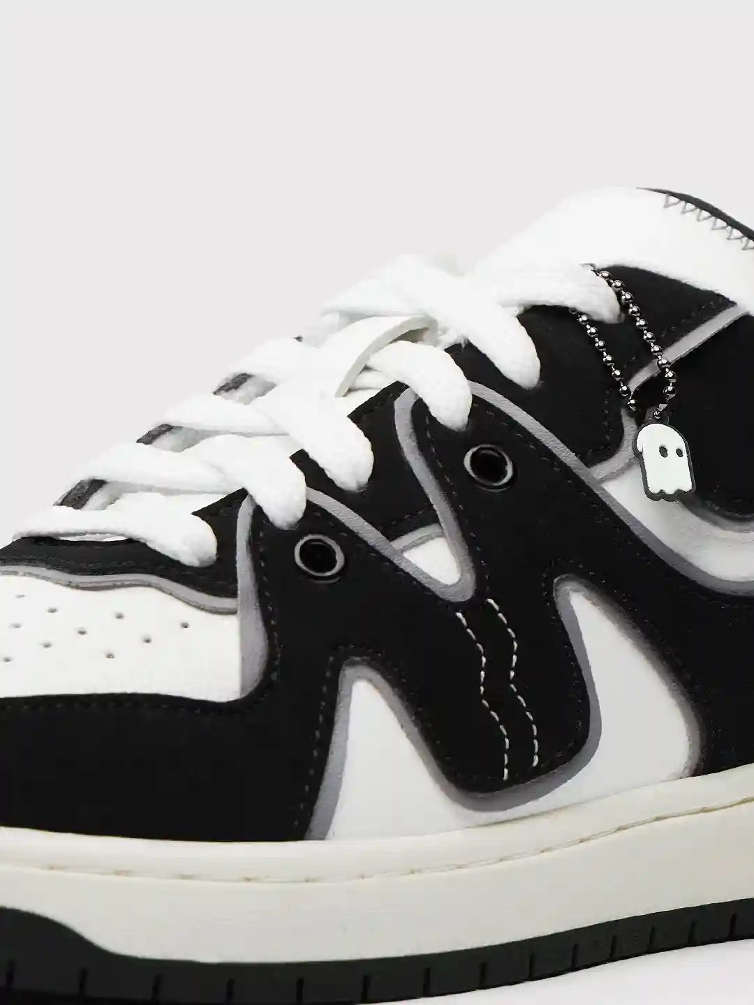 Boys' Black & White Sneakers – Monochrome Cool Meets Everyday Comfort - Image 4