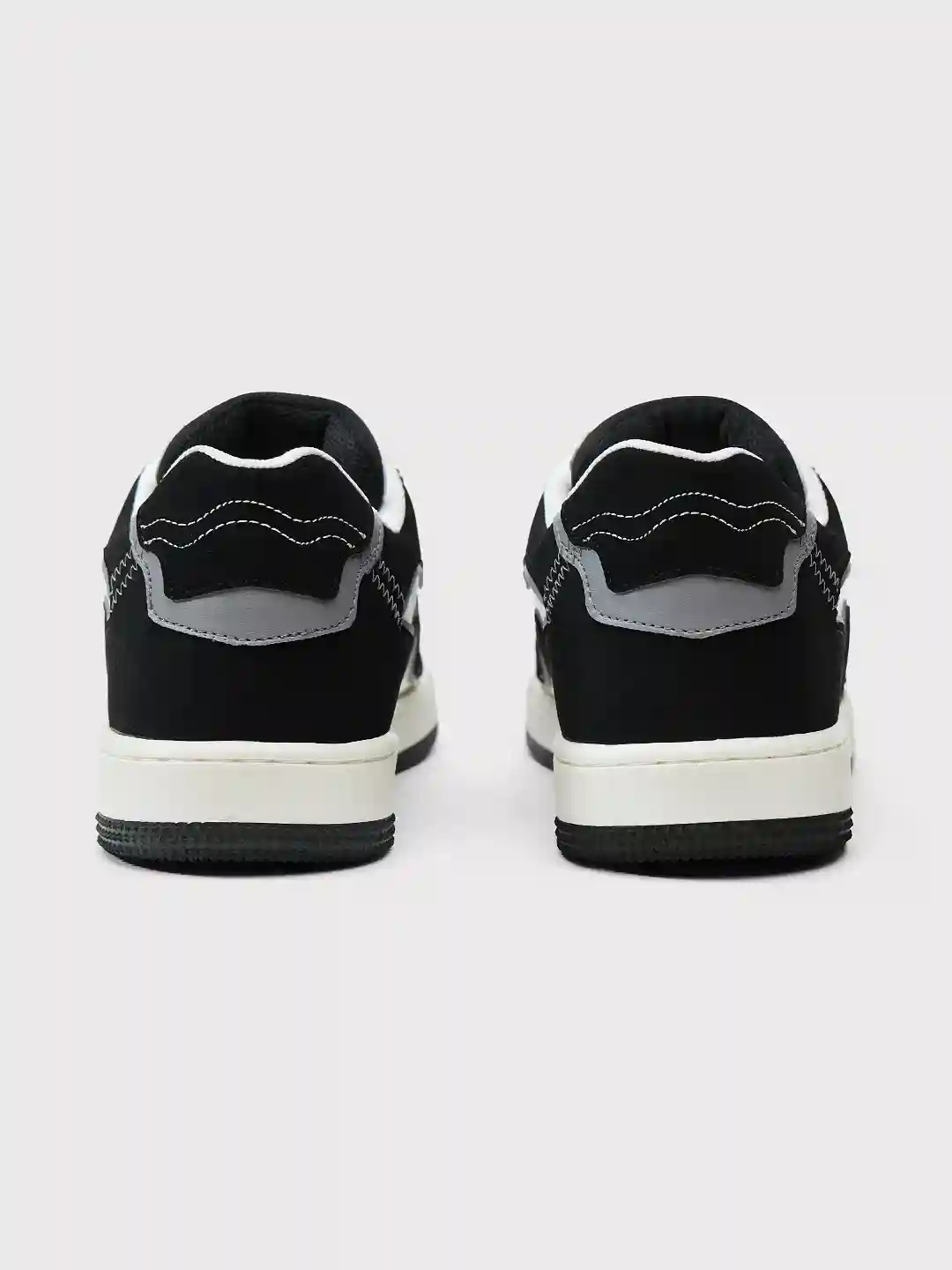 Boys' Black & White Sneakers – Monochrome Cool Meets Everyday Comfort - Image 3