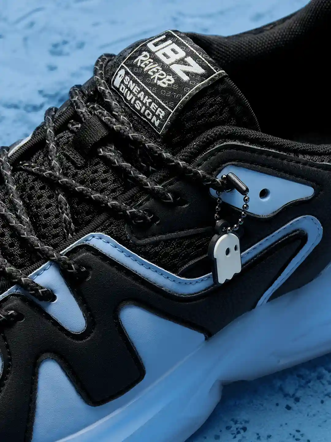 Boys' Black & Sky Blue Sneakers – Bold Contrast Meets Everyday Comfort - Image 2