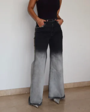 Shadow Fade High-Waisted Ombre Jeans – Where Edge Meets Elegance