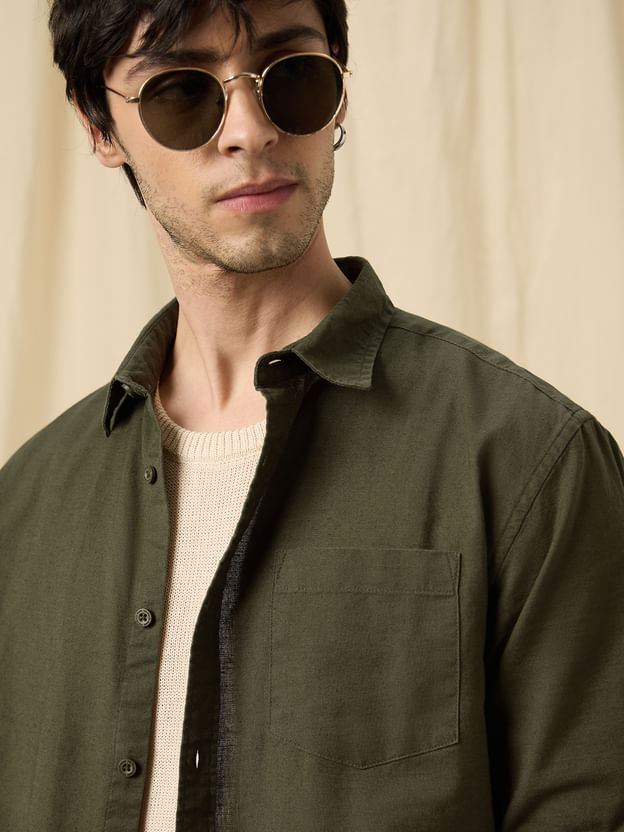 Cotton Linen Set: Olive - Image 3