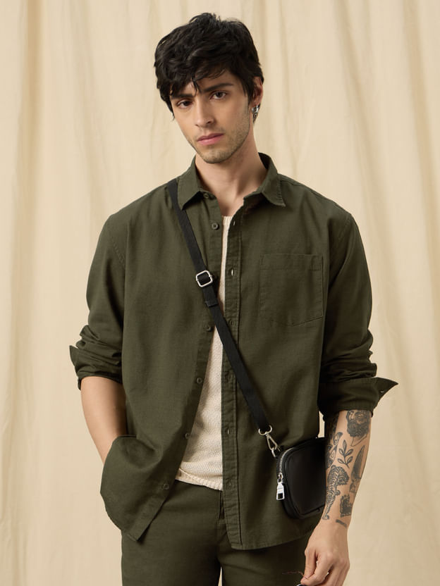 Cotton Linen Set: Olive - Image 2