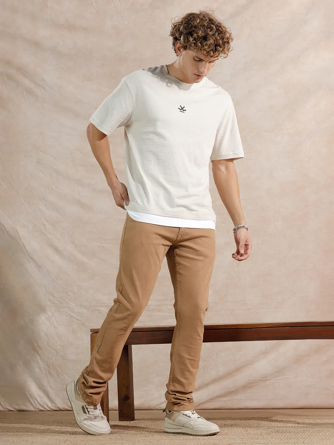 Camel Brown Slim Fit Jeans - Image 2