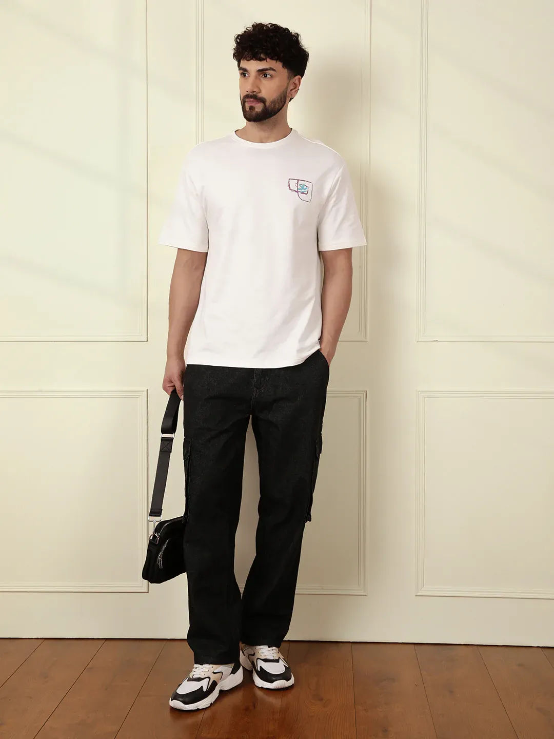 Men’s White Oversized Graphic T-Shirt - Image 2