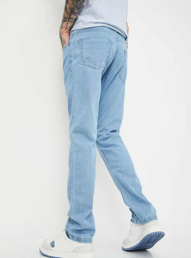 Blue Coastline – Premium Light Wash Straight Jeans - Image 3