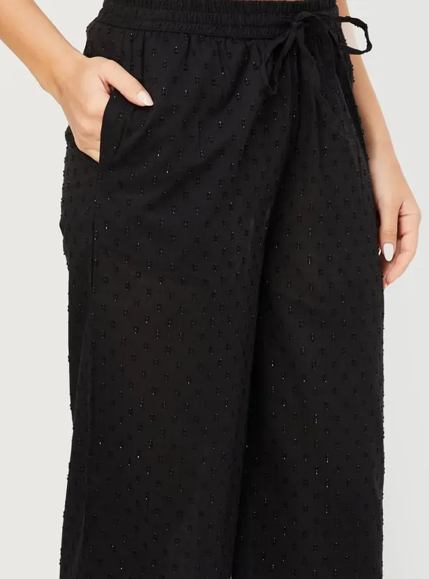 Black Solid Gathered A-Line Kurta – Timeless Elegance for Every Occasion - Image 6