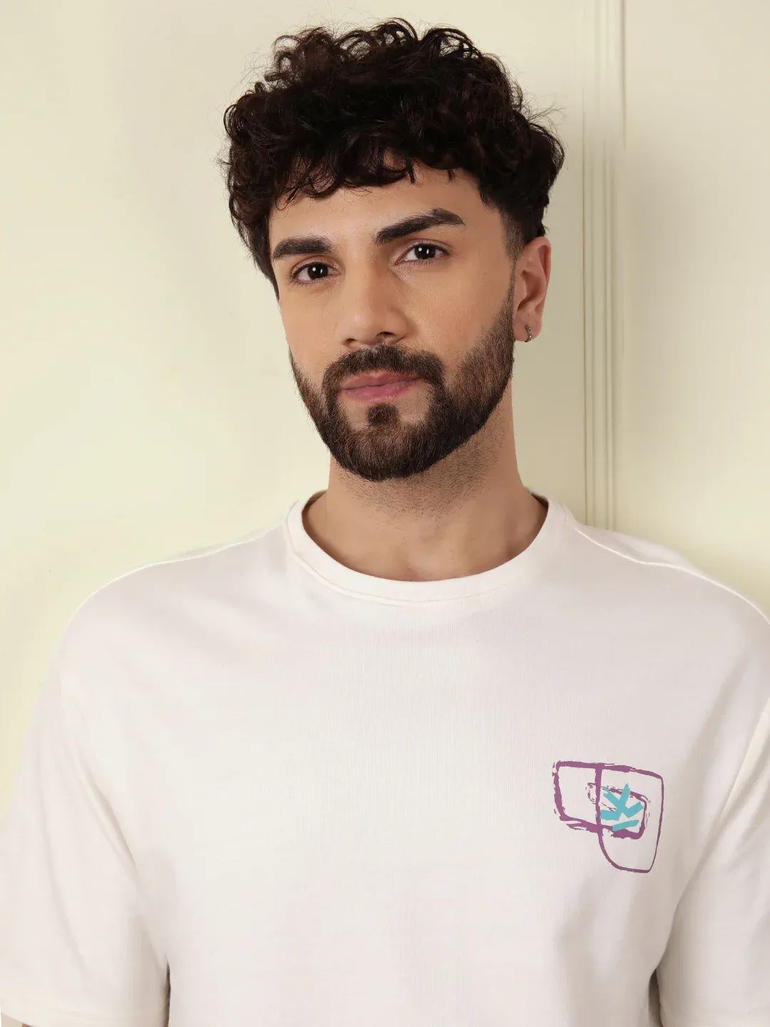 Men’s White Oversized Graphic T-Shirt - Image 5