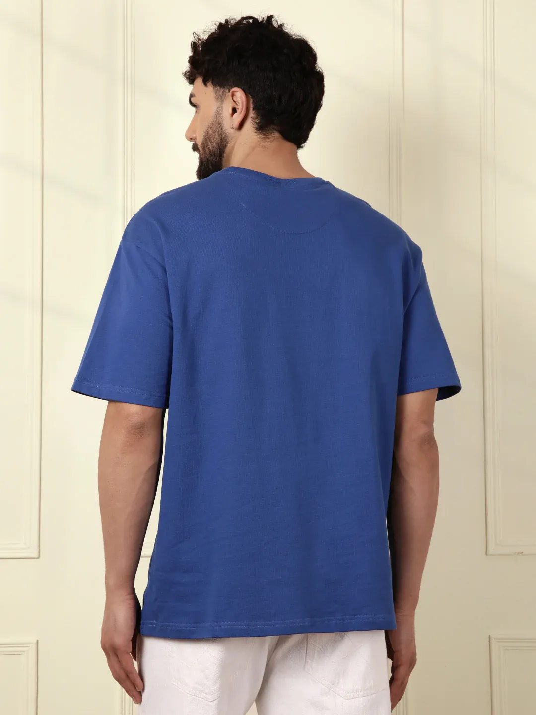 Men’s Blue Oversized Graphic T-Shirt - Image 3
