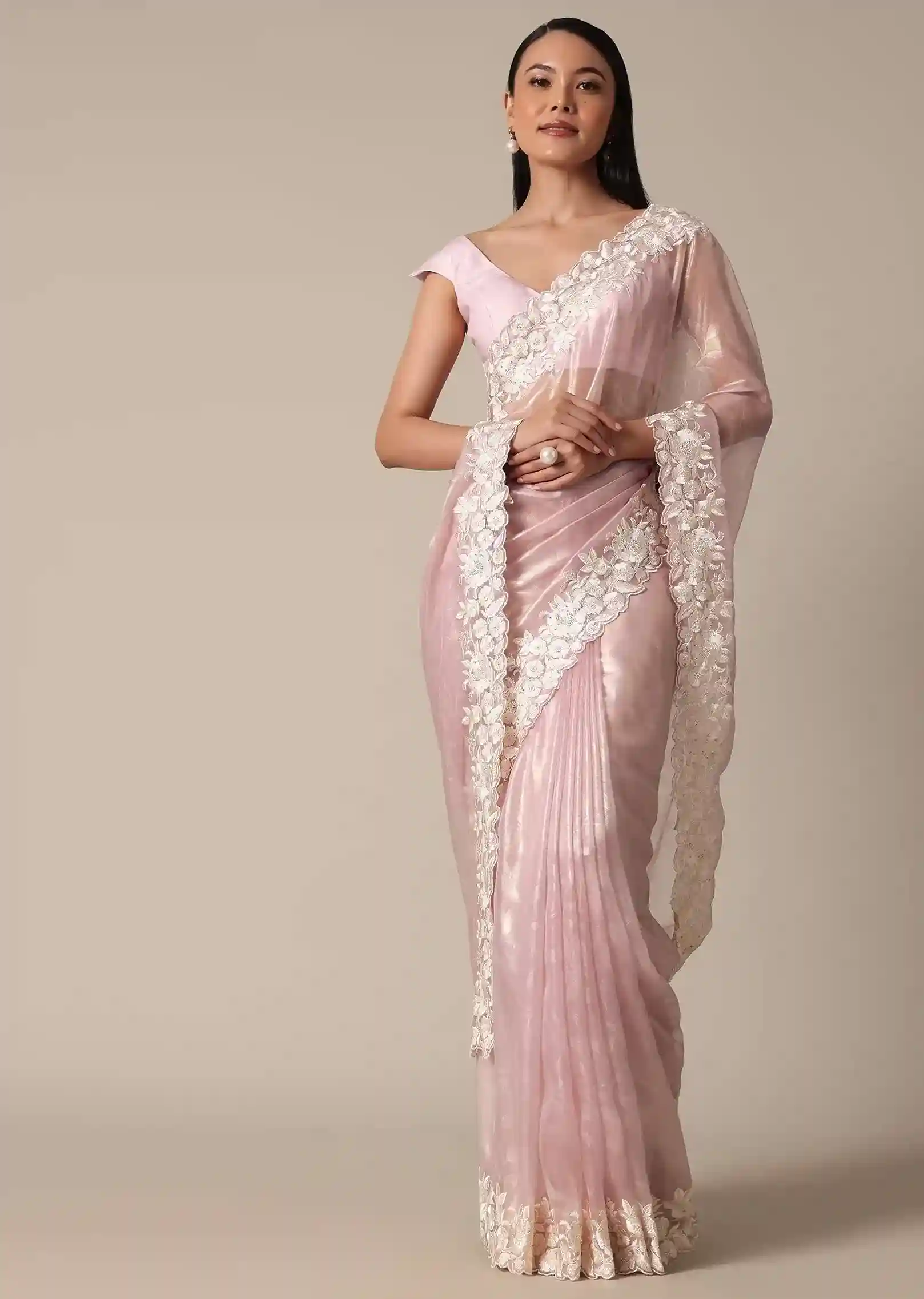 Ivory Reserve White & Gold Heritage Saree