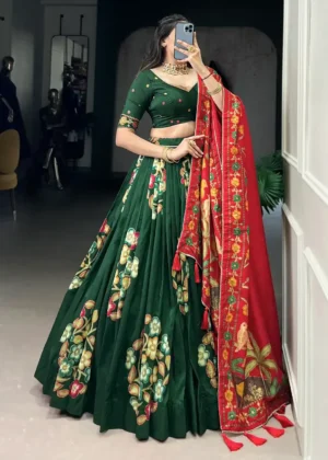 Regal Maroon & Mustard Chaniya Choli Ensemble