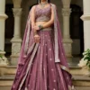 Regal Mauve Embroidered Lehenga Choli Set – A Royal Affair in Every Thread