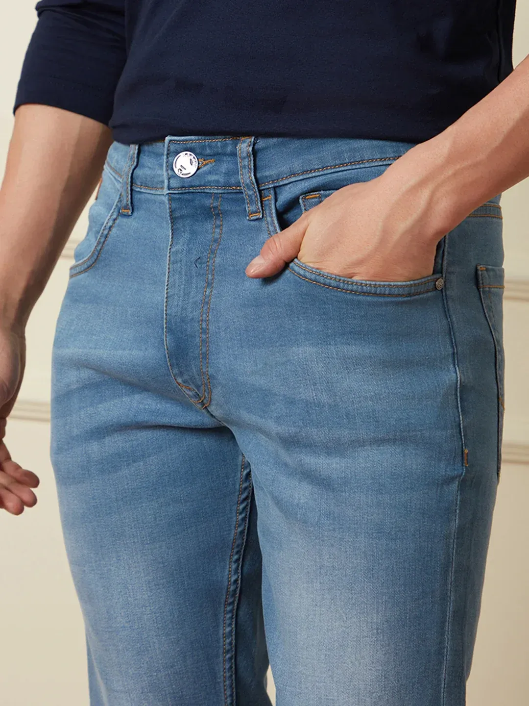 Light Blue Slim Fit Jeans - Image 5