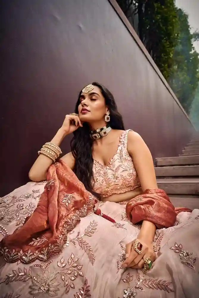 Viscose Embroidered Lehenga Choli - Image 7