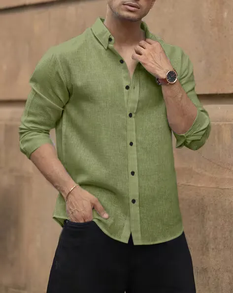 Coffee Brown Textured Slim Fit Casual Shirt – Effortless Urban Sophistication - Image 3