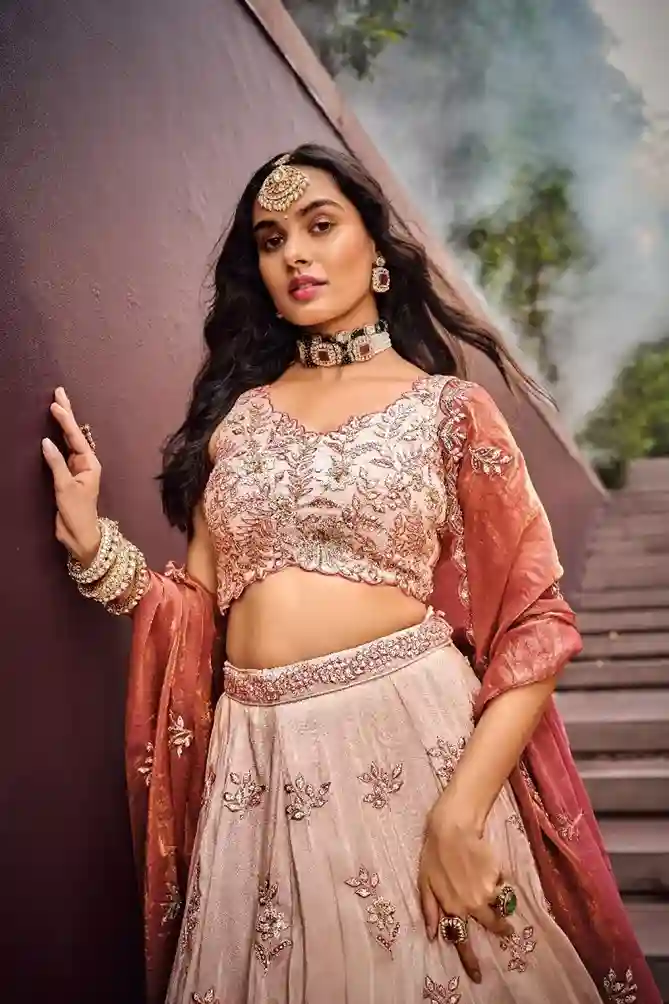 Viscose Embroidered Lehenga Choli - Image 5