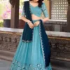 Sky Blue Embroidered Lehenga Choli – An Ethnic Masterpiece