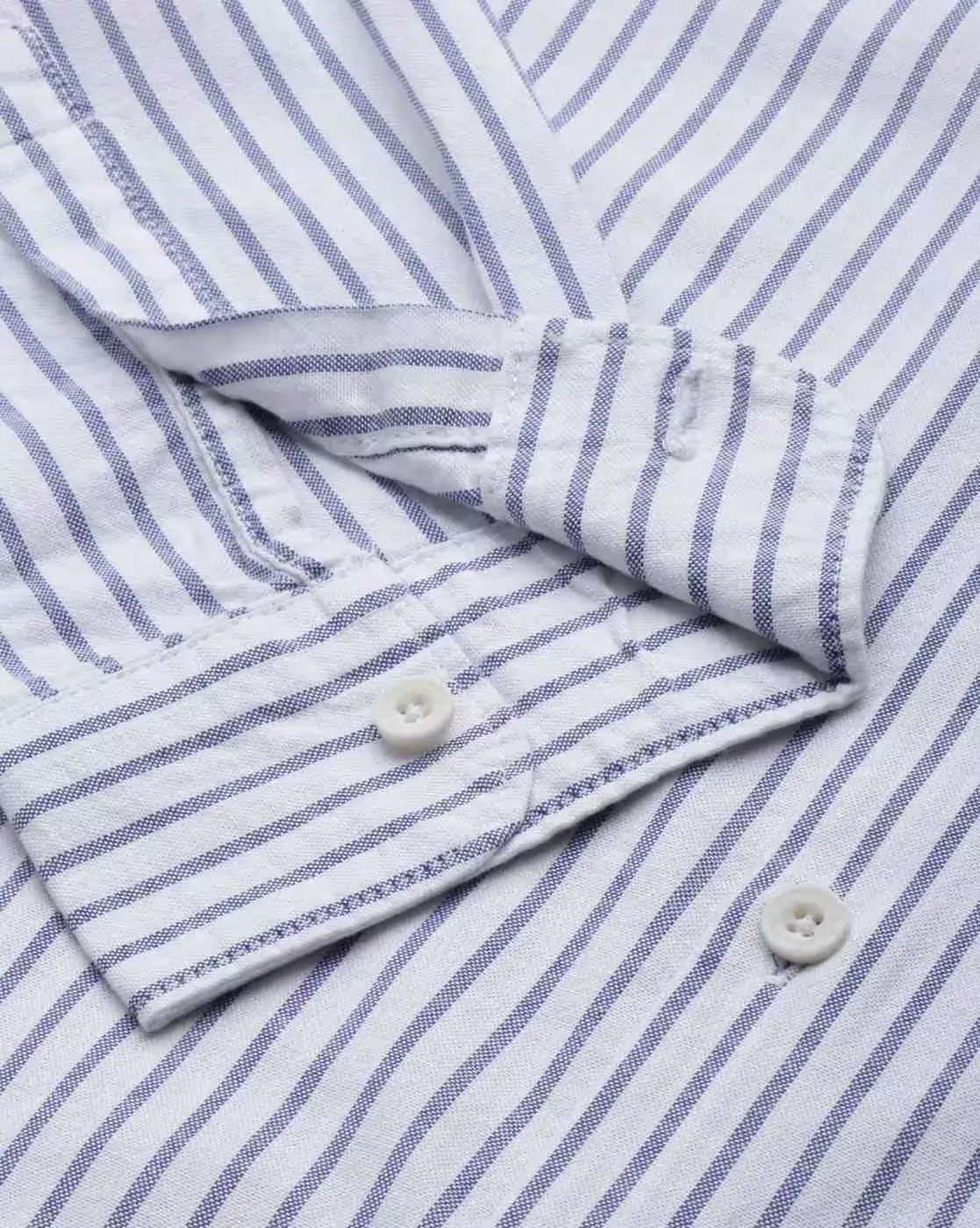 Classic White & Blue Pinstripe Button-Down Shirt — Timeless Elegance for Every Occasion - Image 5