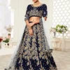 Luxury Navy Blue Velvet Lehenga Choli – The Perfect Royal Ensemble