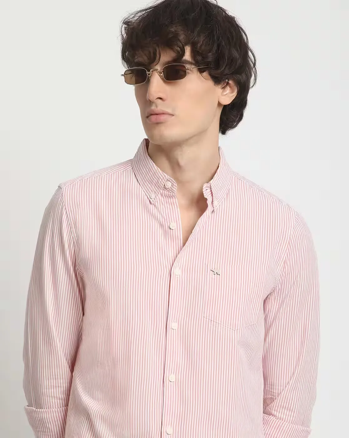 Pink Micro-Stripe Oxford Shirt — Crisp, Versatile, and Effortlessly Professional - Image 4