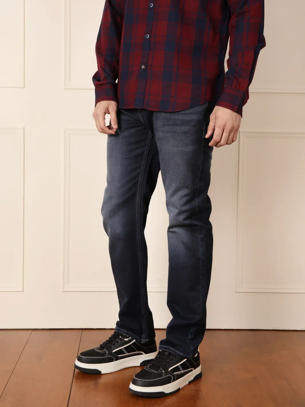 Dark Blue Slim-Fit Jeans - Image 4