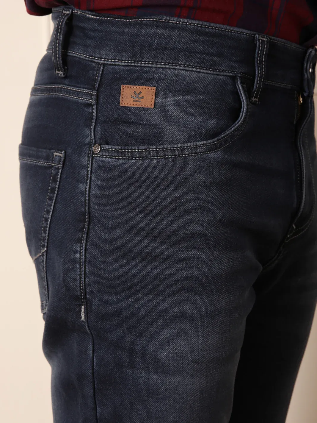 Dark Blue Slim-Fit Jeans - Image 5