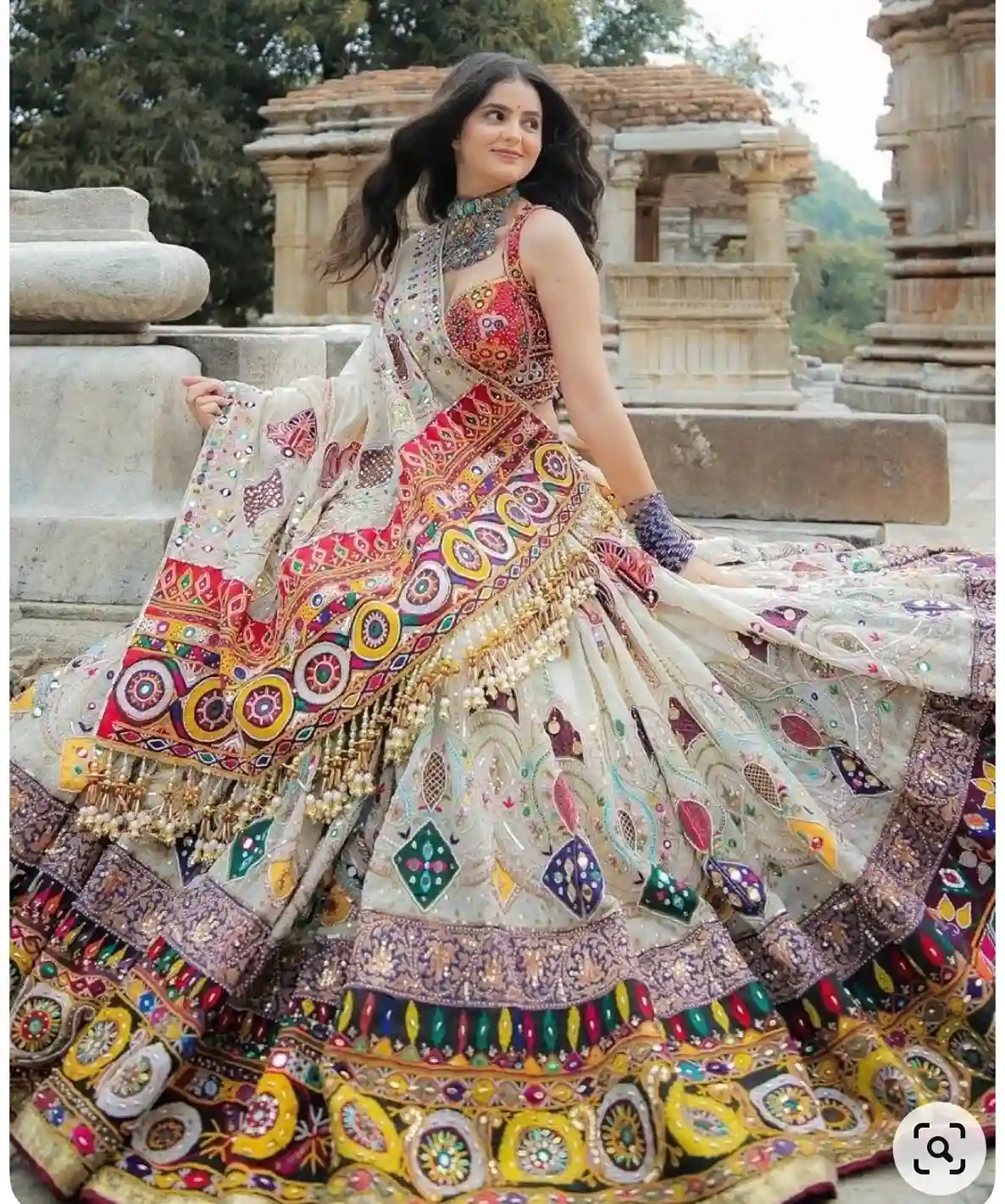 Regal Mirrorwork Heritage Chaniya Choli – Festival Royalty, Global Appeal