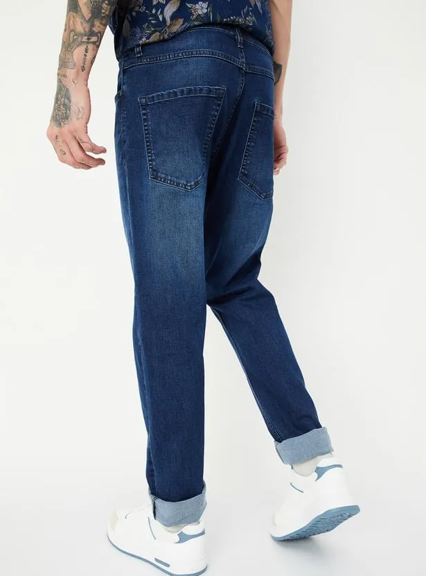 Midnight Harbor – Premium Dark Wash Cuffed Jeans - Image 2