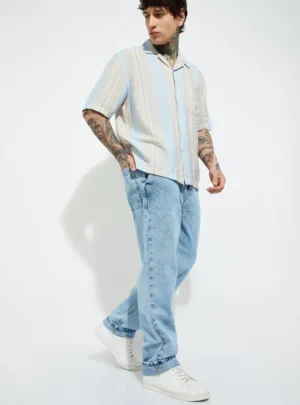 Skyline Light Blue Relaxed Fit Denim – US Street & Finance Edition
