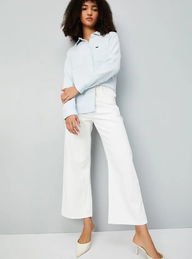 US Trend Ecru Wide-Leg Women’s Trousers – Minimal Luxe Fashion for Smart Wardrobe Trade