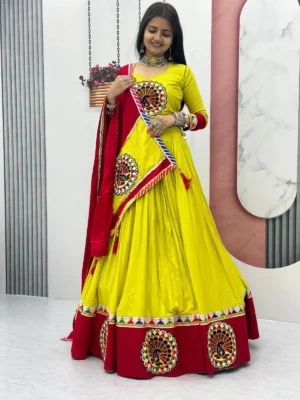 Sunburst Peacock Chaniya Choli – Folk Charm, Festive Glow