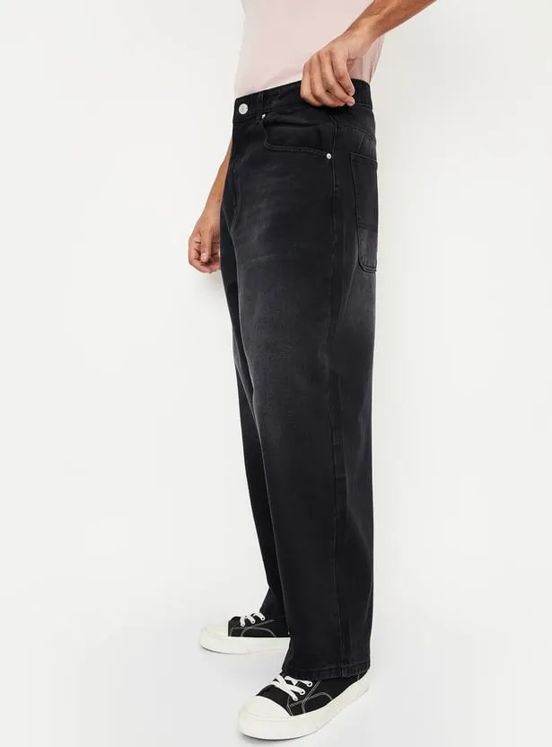 Shadow Ledger – Premium Wide-Leg Black Fade Jean - Image 2