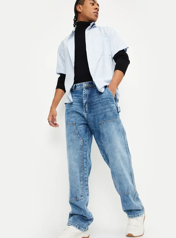 Trade Route Indigo – Premium Utility Relaxed-Fit Jeans