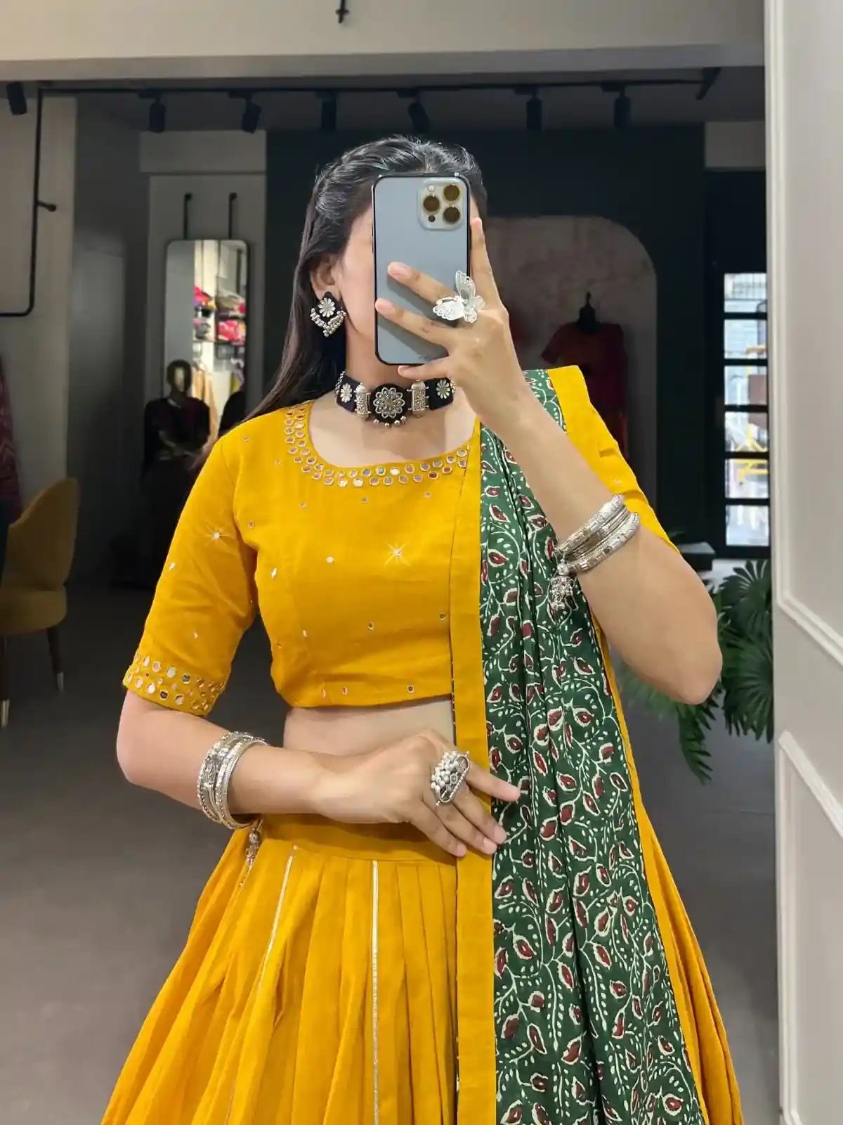 Golden Trade Mustard Chaniya Choli – Heritage with Global Edge - Image 3