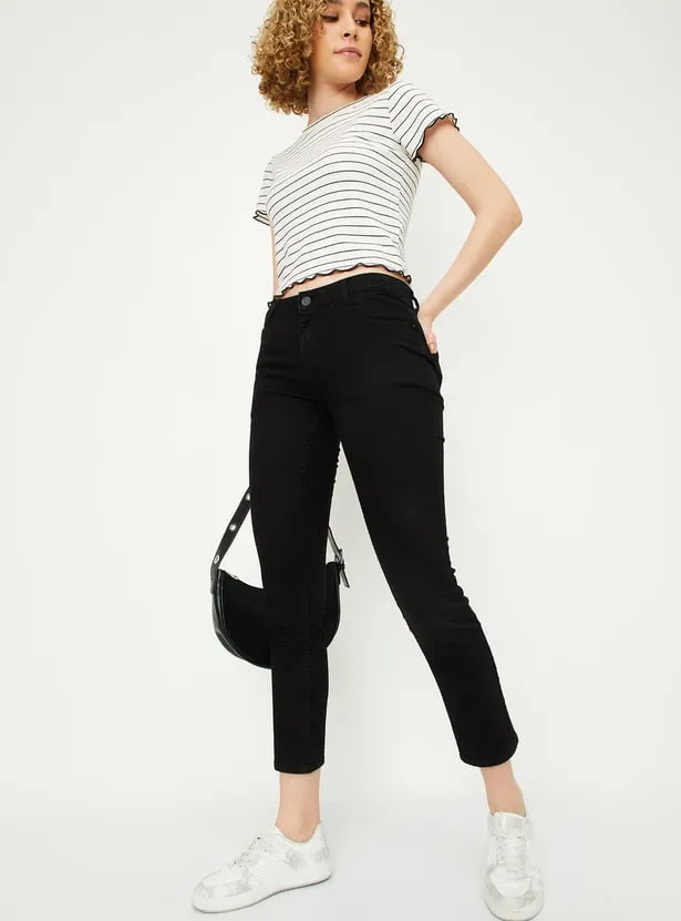 US Trend Black Slim-Fit Ankle Jeans – Smart Wardrobe Investment for Everyday Fashion Trade