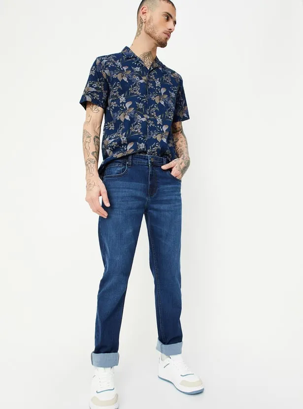 Midnight Harbor – Premium Dark Wash Cuffed Jeans - Image 4