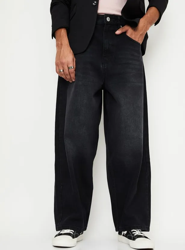 Shadow Ledger – Premium Wide-Leg Black Fade Jean - Image 3