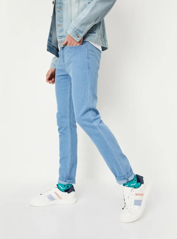 Pacific Blue – Slim Tapered Light Wash Jeans - Image 4