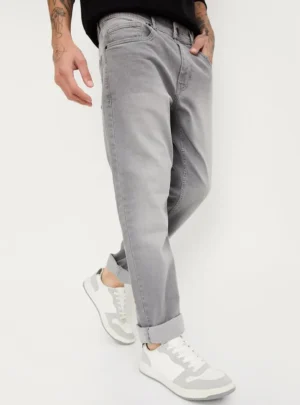 Silver Ledger – Premium Grey Tapered Jeans
