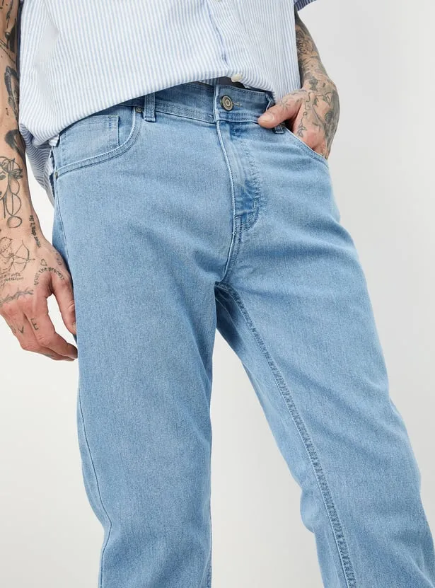 Blue Coastline – Premium Light Wash Straight Jeans - Image 2