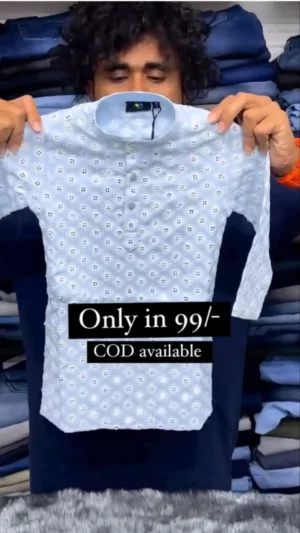 Premium White Self-Design Kurta – Modern Ethnic Classic