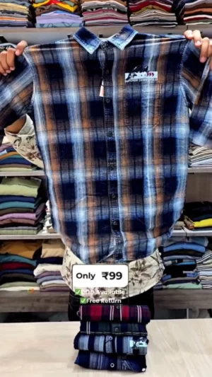 Classic Blue Check Casual Shirt – Everyday Smart Style