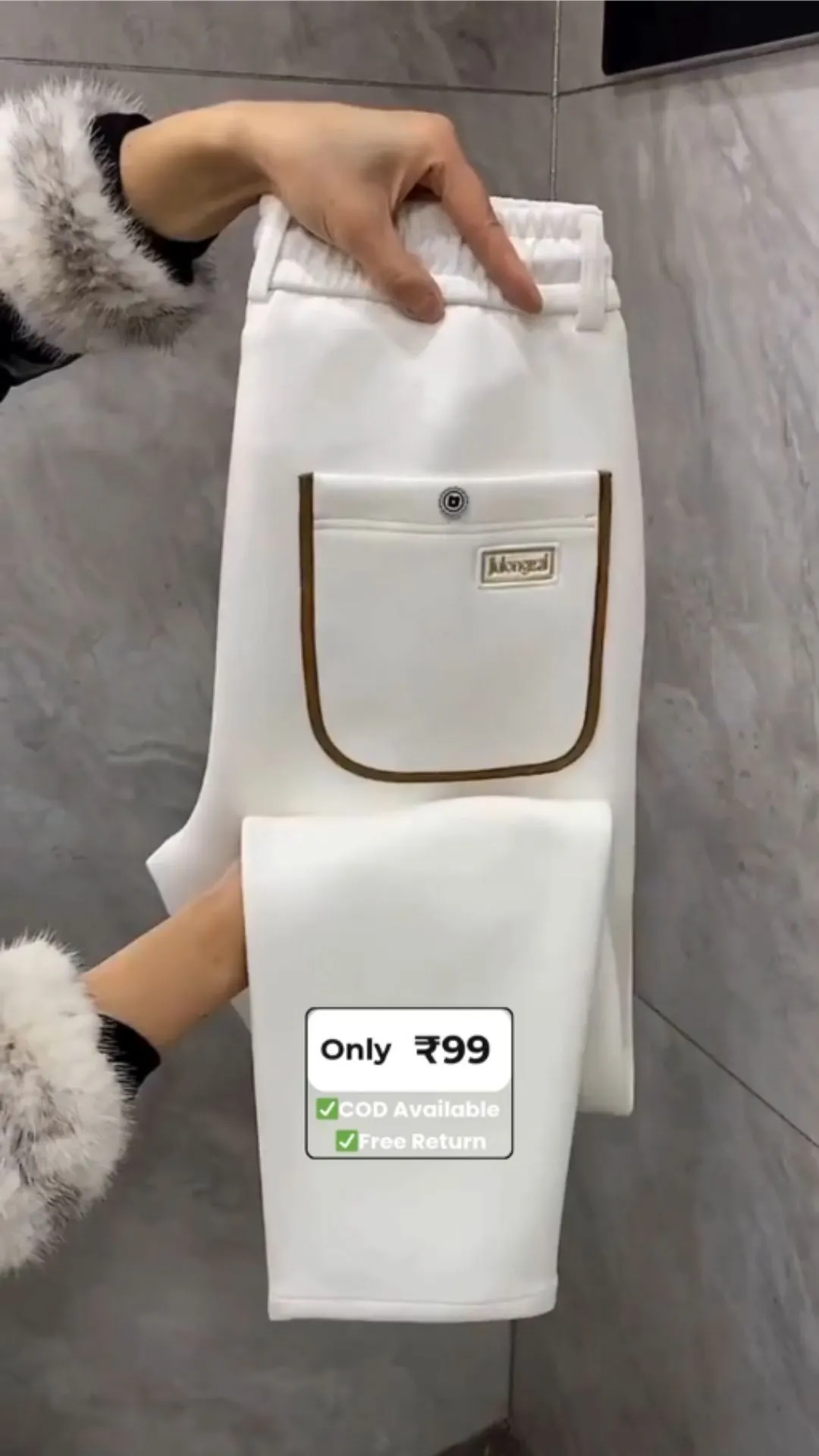 Classic White Premium Casual Trousers – Clean Smart Comfort