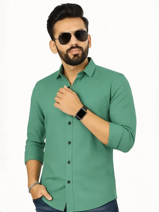 ForestEdge Casual Slim Shirt – Bold Color, Smart Attitude