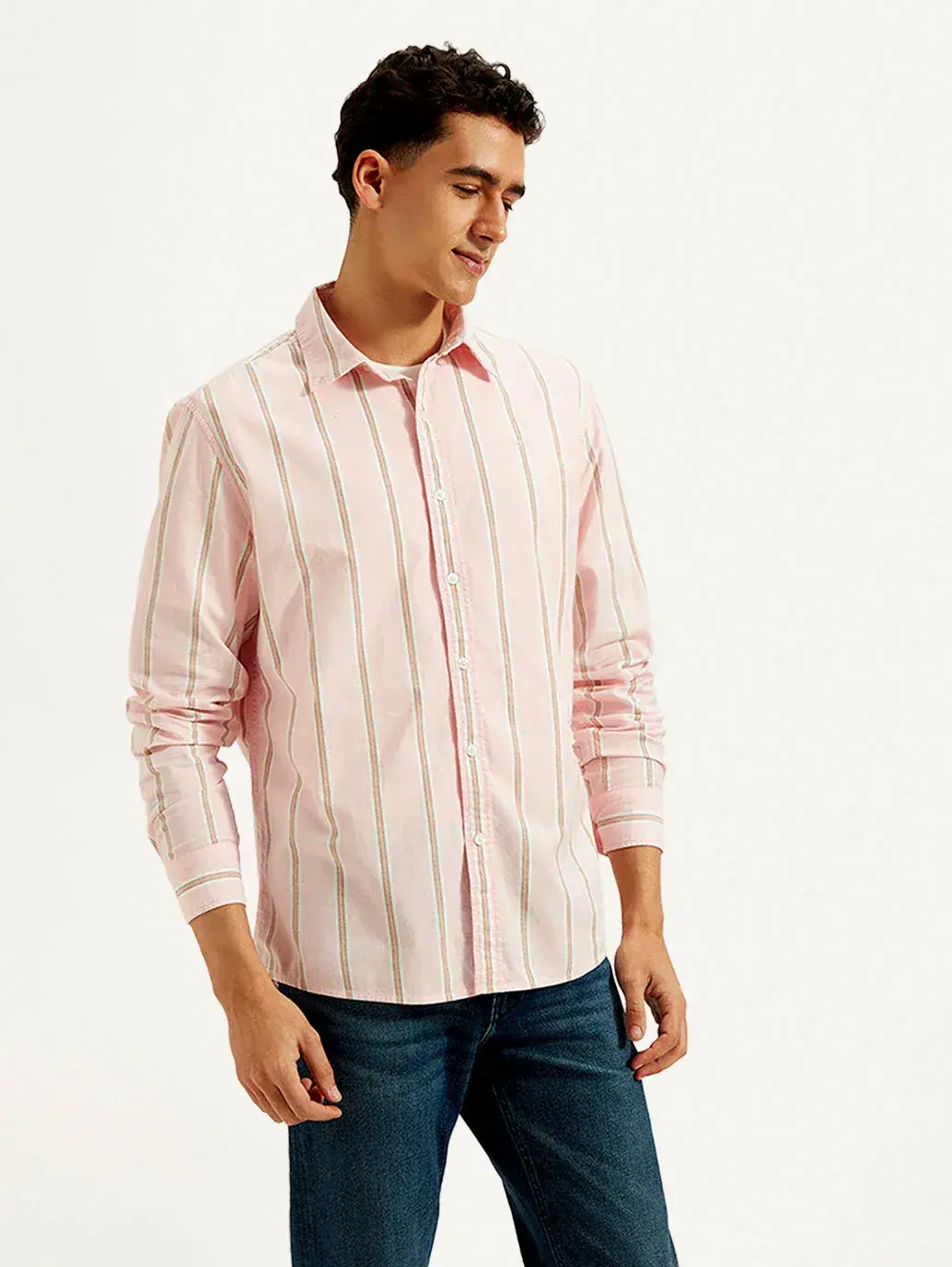 BlushLine Vertical Stripe Shirt – Fresh Vibes, Effortless Style