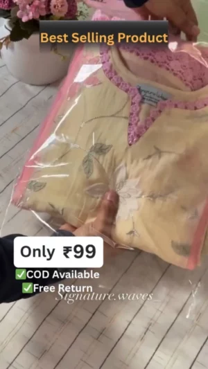 Elegant Floral Embroidered Women’s Kurti – Festive Comfort Collection