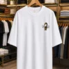 Men’s Oversized White T-Shirt – Minimal Cartoon Print
