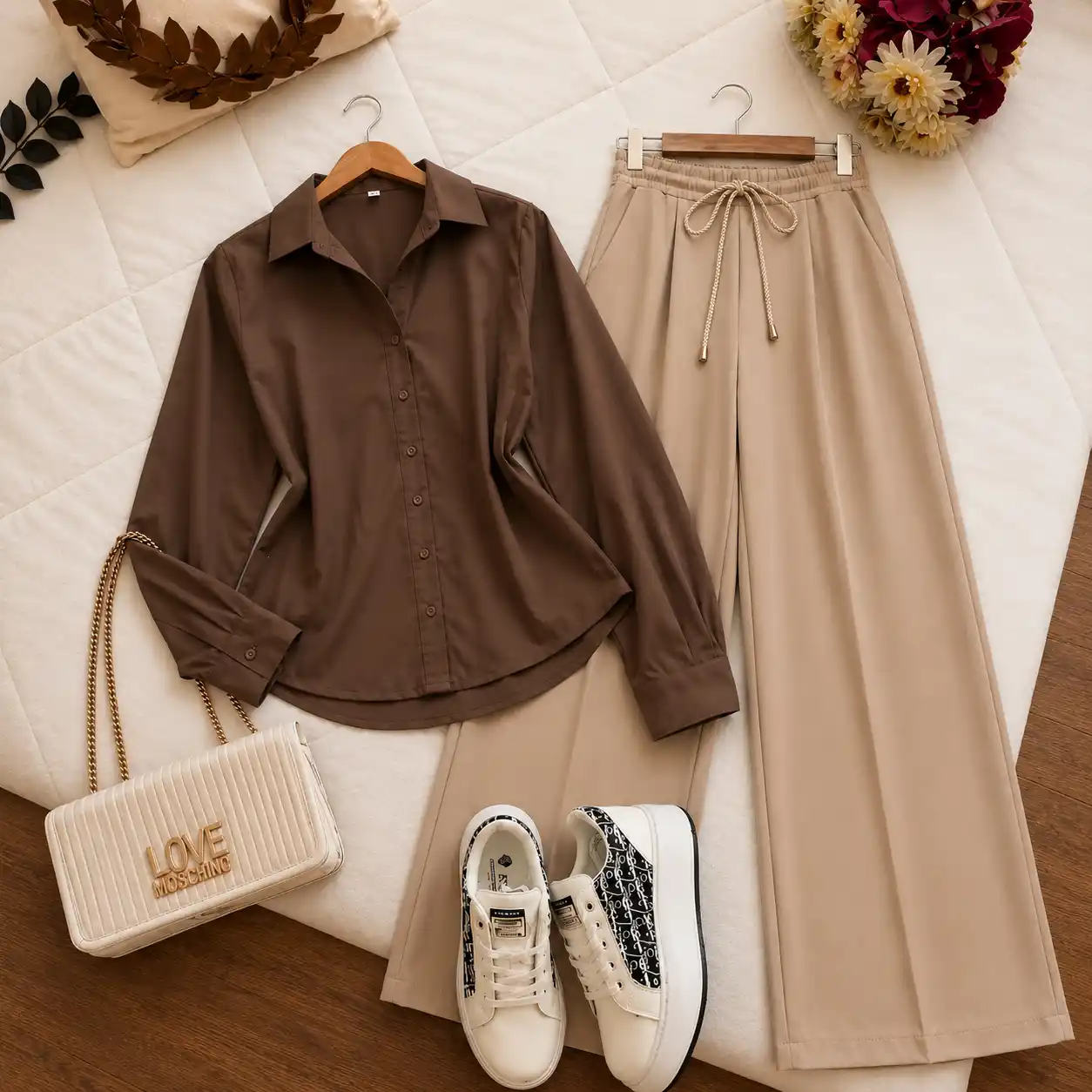 Women’s Stylish Co-Ord Set | Premium Shirt & Palazzo Pant Combo | Trendy Casual Outfit - Image 2