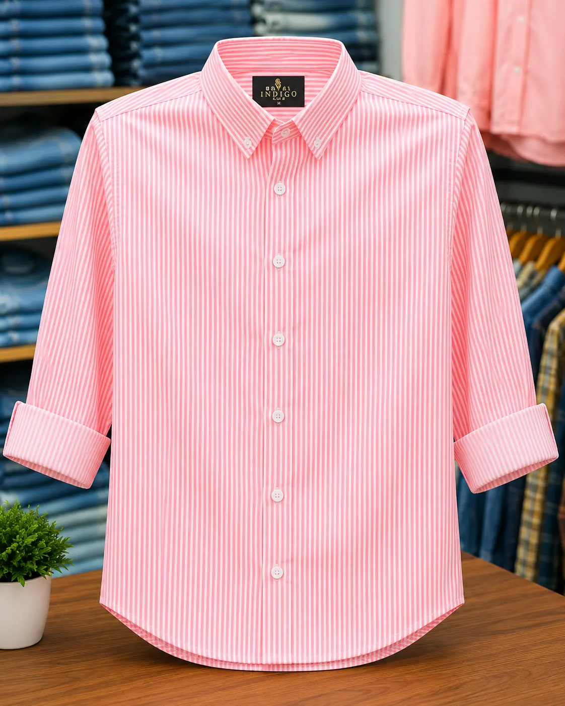 Men’s Premium Striped Casual Shirt | Classic Vertical Stripe Full Sleeve Shirt | Smart Casual Fashion Wear - Image 2