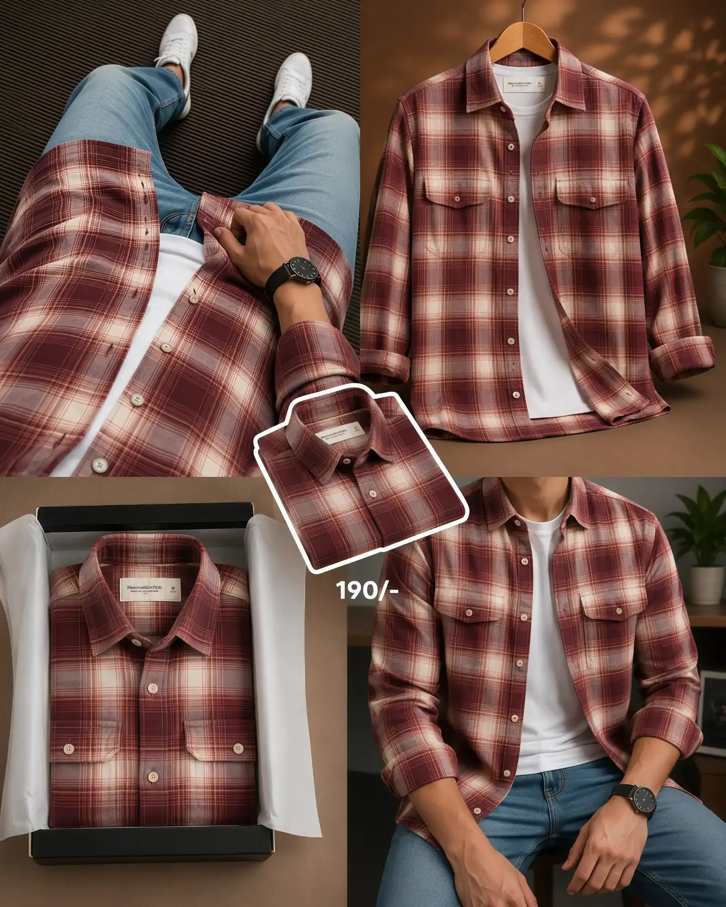 Men’s Ribbed Polo & Casual Shirt Combo | Premium Half Sleeve Summer T-Shirts for Men | Trendy Casual Wear - Image 5