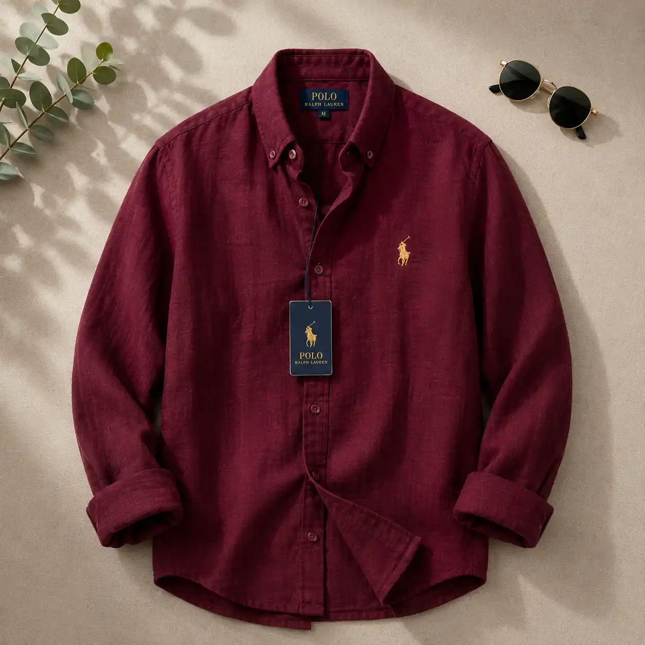 Classic Earth-Tone Button-Down Long Sleeve Shirt - Image 4